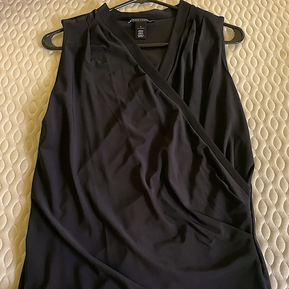 Faux wrap knit top